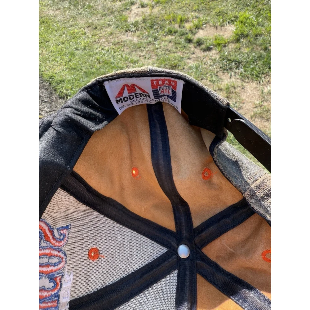 Denver Broncos Leather Snap Back Cap Vintage Original - Picture 8 of 9